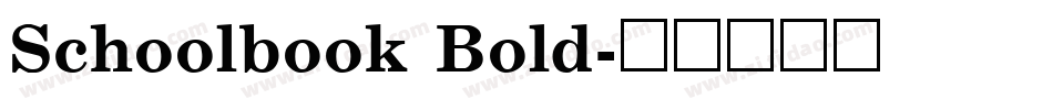 Schoolbook Bold字体转换